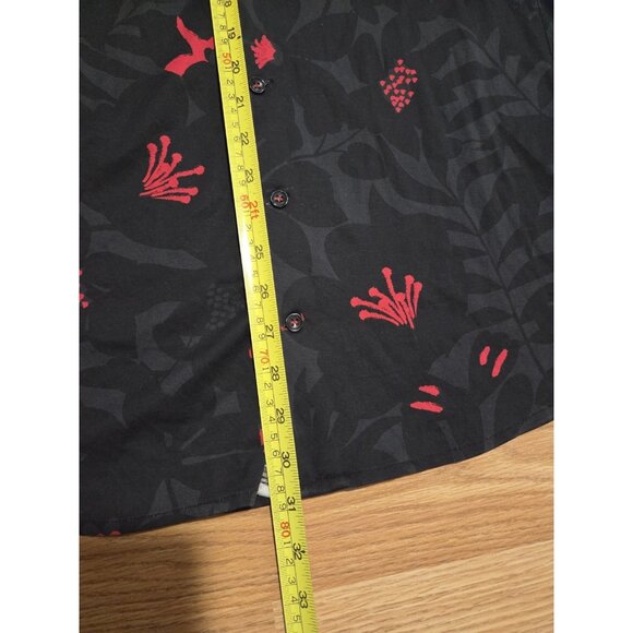 Au Noir Long Sleeves Men Shirt Size 6 Black And Red Pre-Owned - Picture 6 of 8